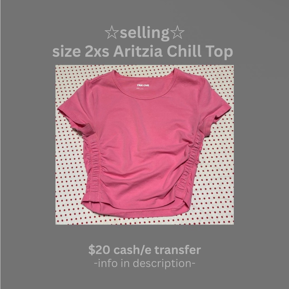 Aritzia Pink Ruched Chill Top